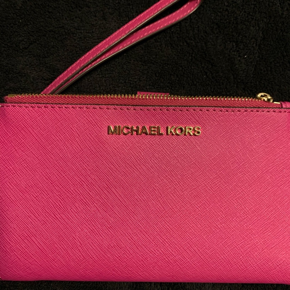 Michael Kors double zipper wristlet